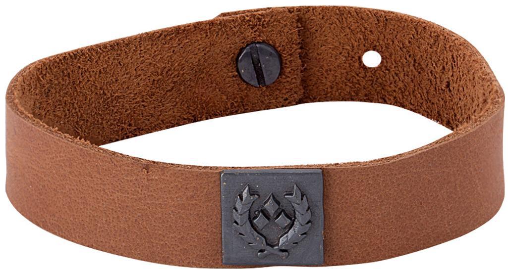 

Voylla Stylish Leather Look Rhodium Plated Bracelet From Squad Collection For Men
