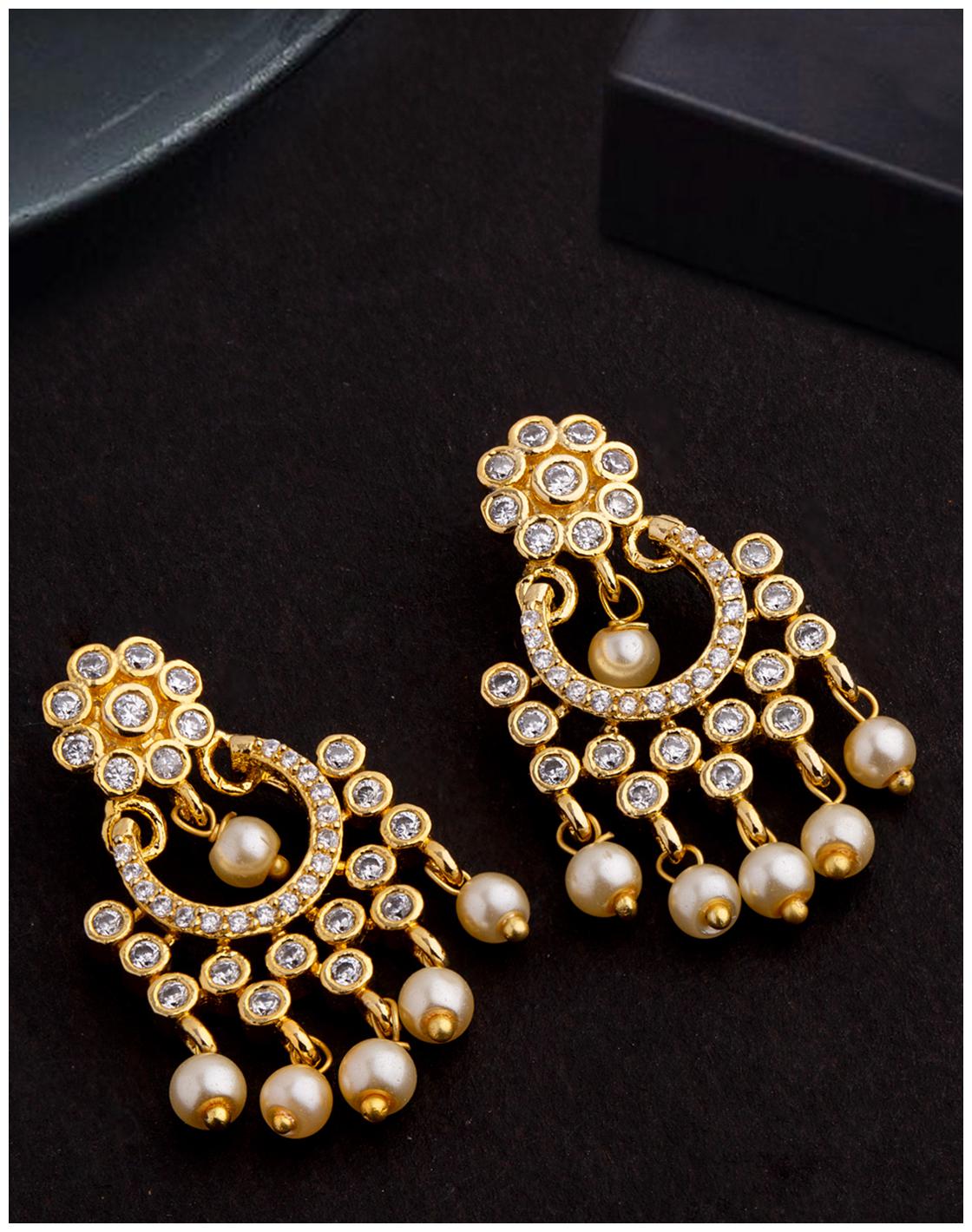 

Voylla Tassels Drop Chandbali Earrings