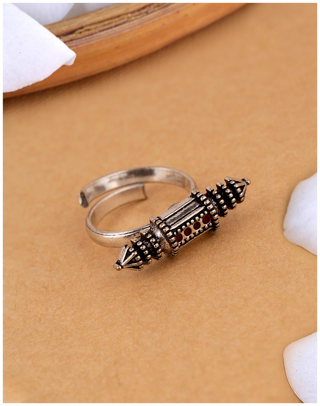 

Voylla Temple of Love Scroll Ring