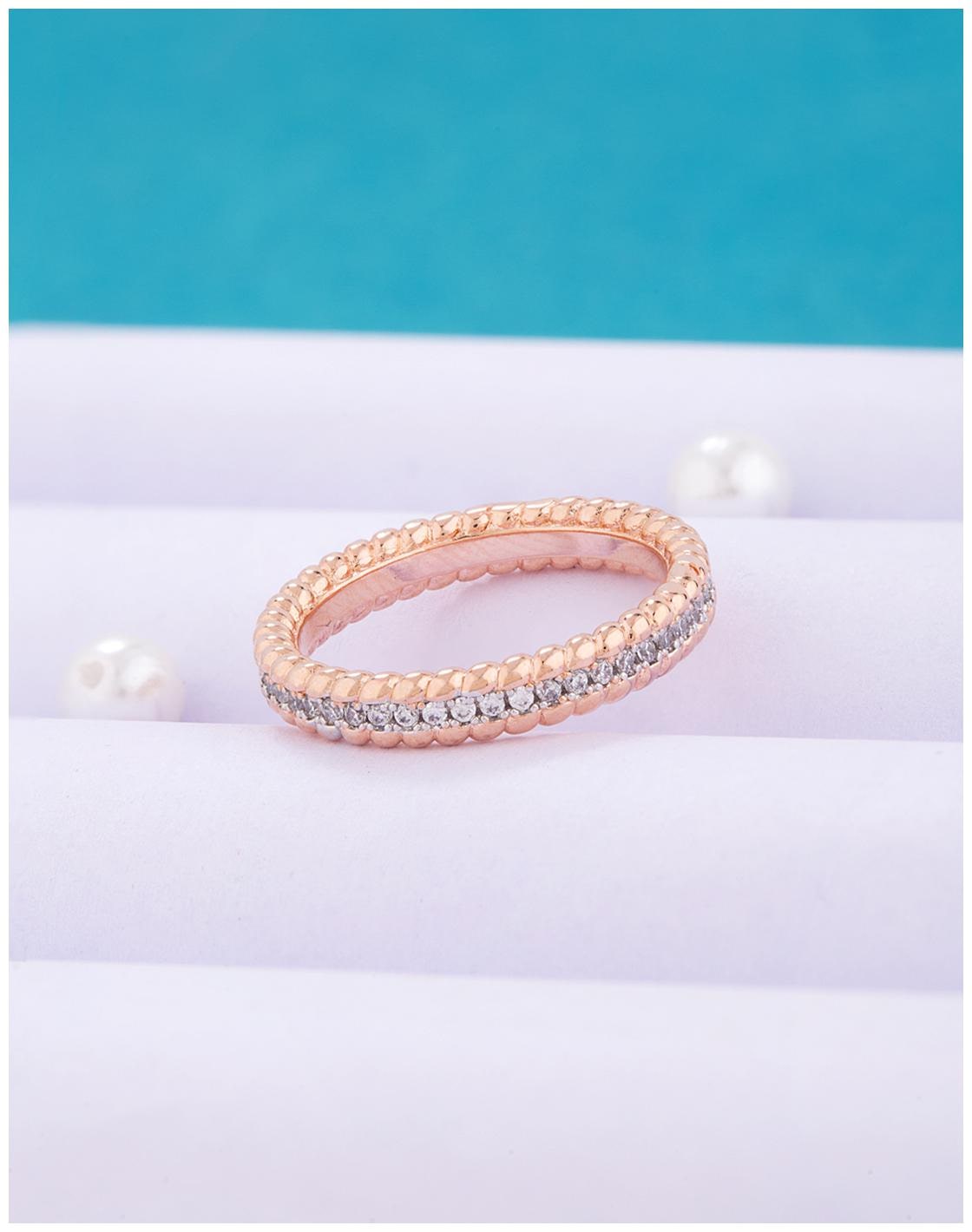 

Voylla Textured Surface Brass Band Ring