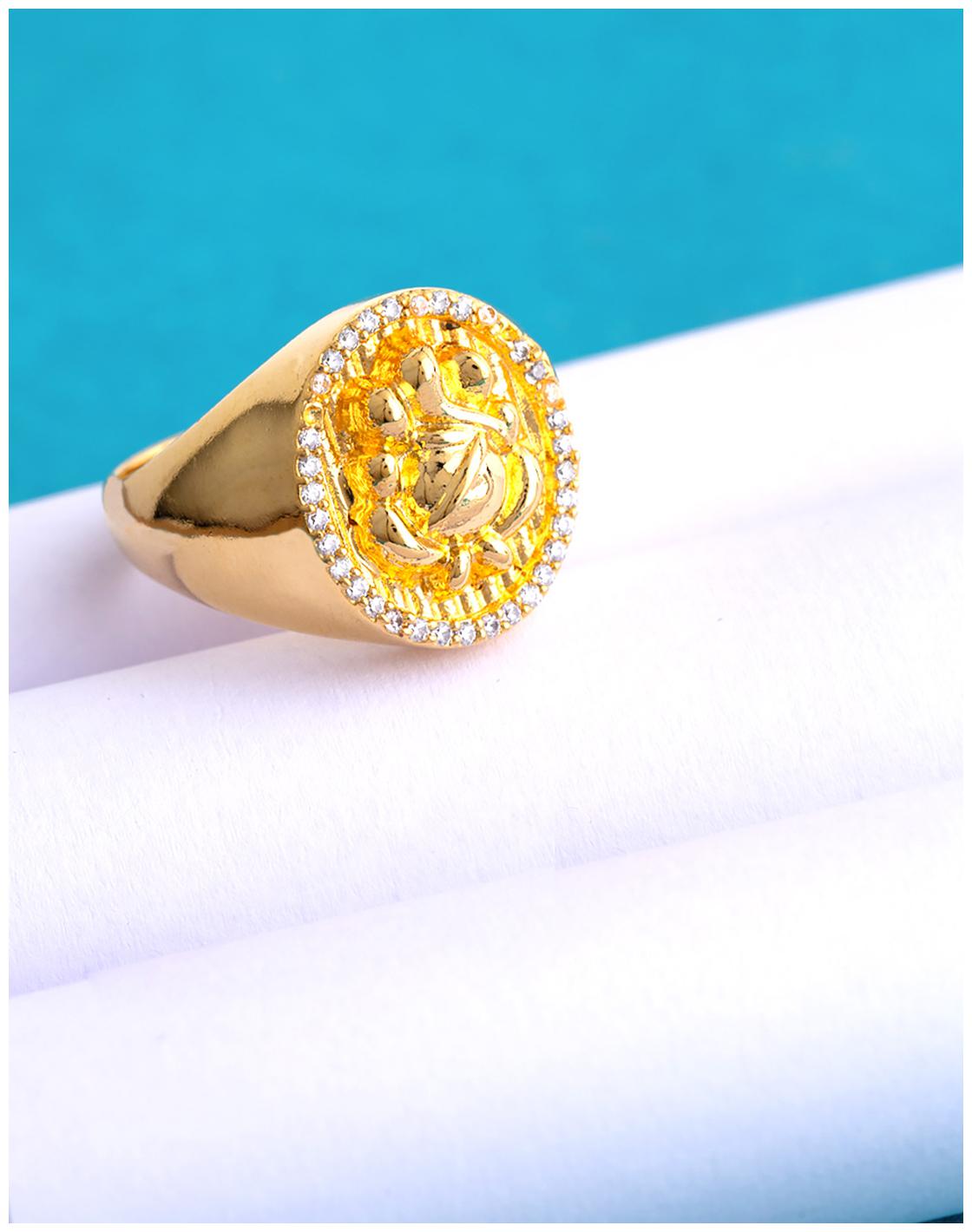 

Voylla Textured Surface Women s Brass Ring
