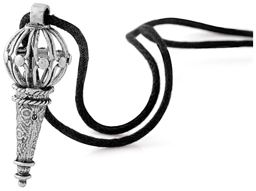 

Voylla Trendsetting Pendant With black thread Inspired From Mace of Lord Hanuman