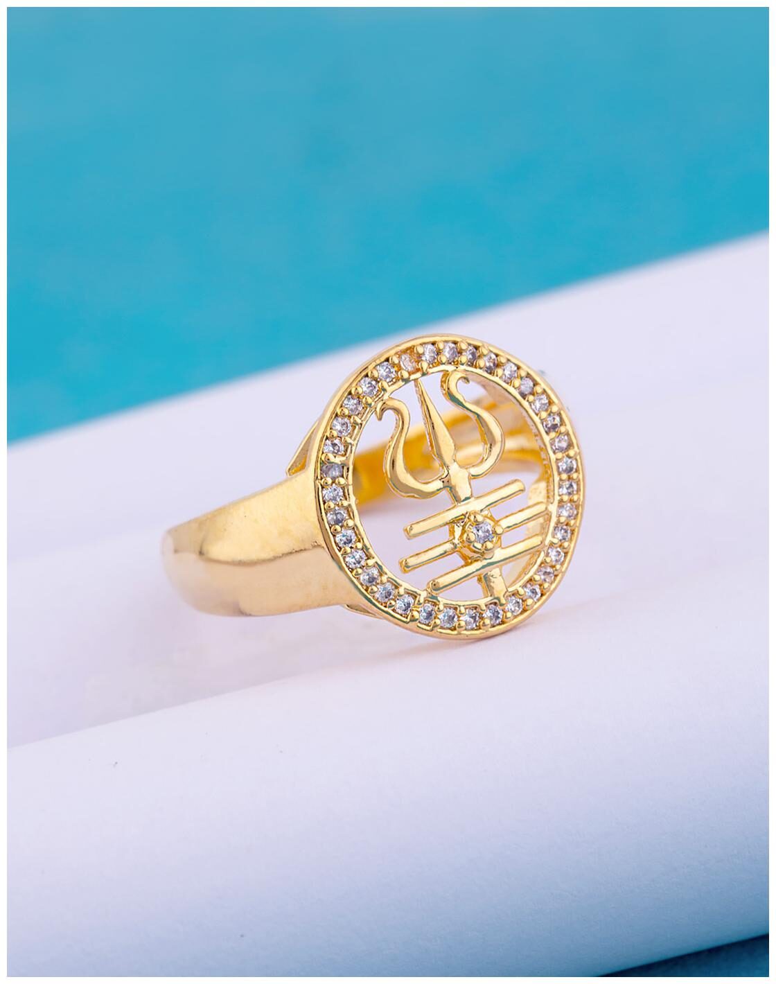 

Voylla Trishul Motif Brass Ring