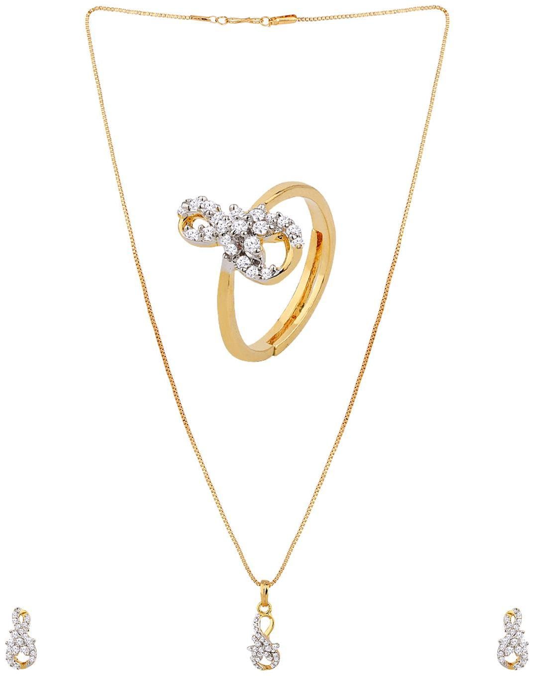 

Voylla Two Tone Plated Infinity Box Set For Women