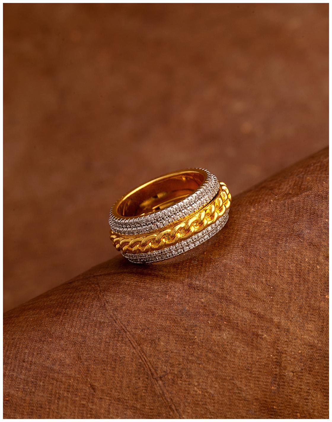 

Voylla Two Tone Plated Band Ring