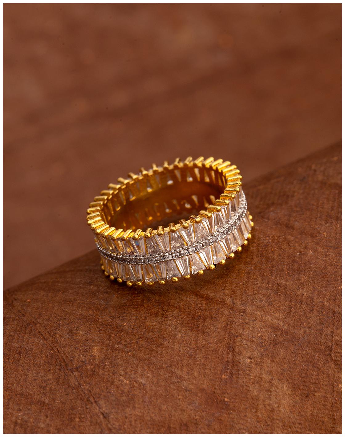 

Voylla Two Tone Plated Women s Band Ring
