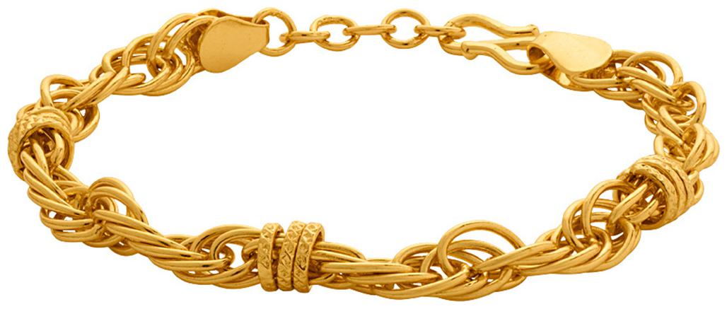 

Voylla Yellow Gold Plating Linking Laureate Bracelet