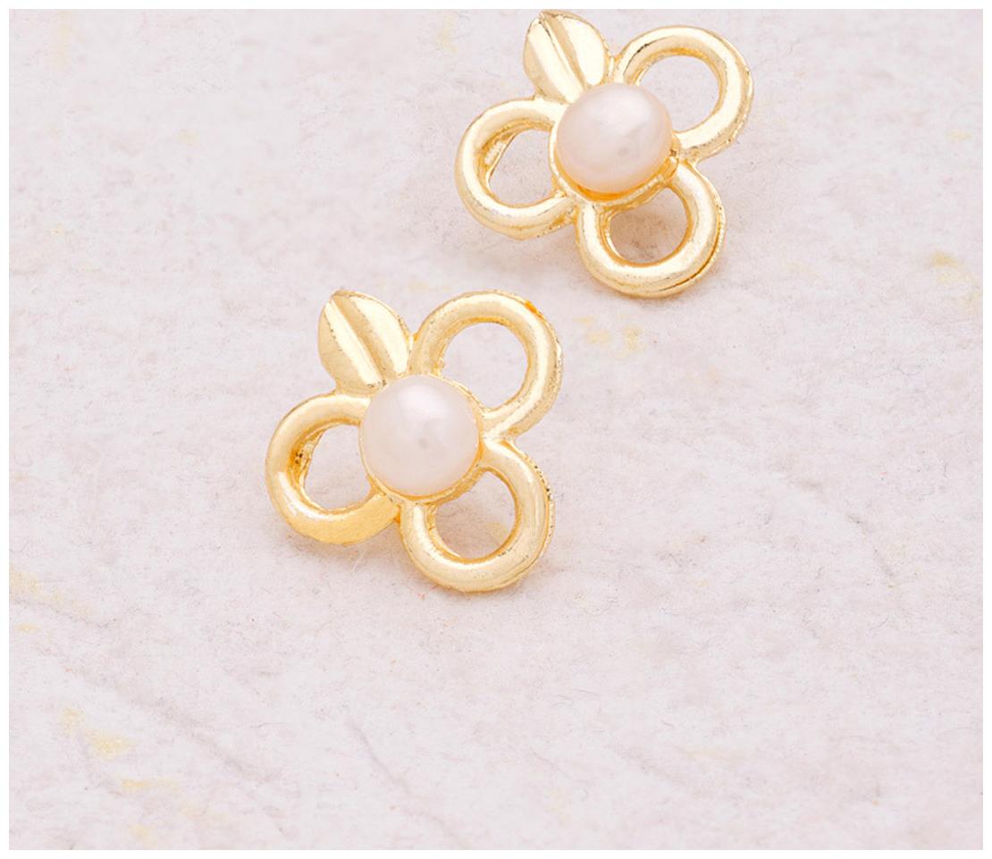 

Voylla Work Wear Pearl Embellished Daily Earrings