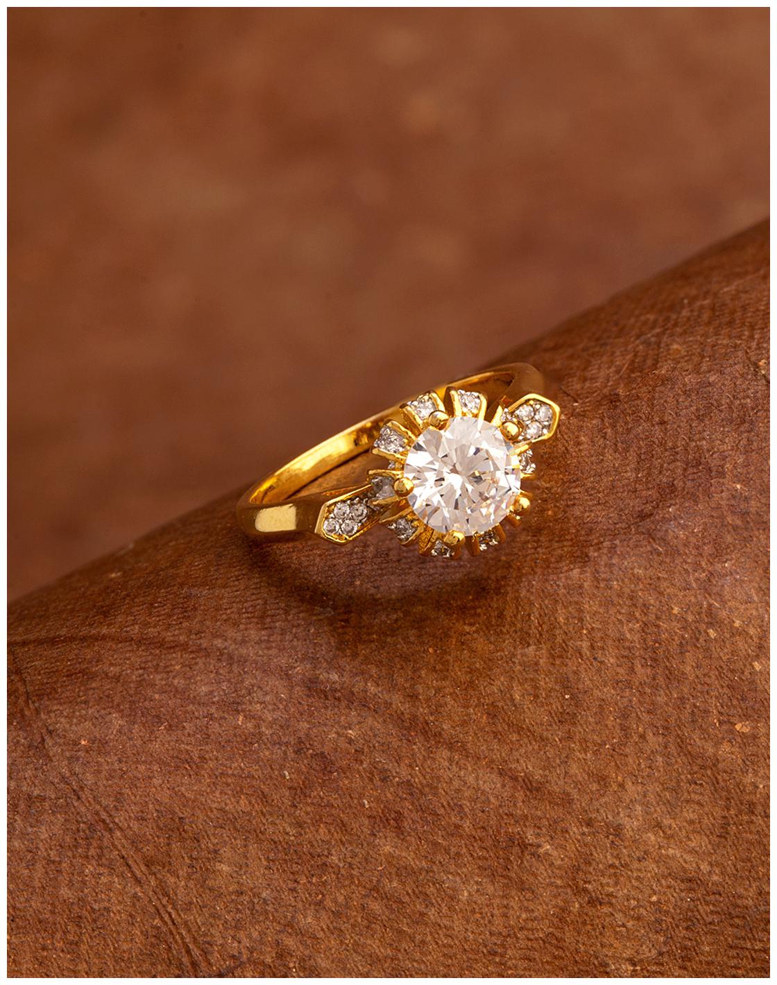 

Voylla Zircon Gemstones Adorned Casual Ring