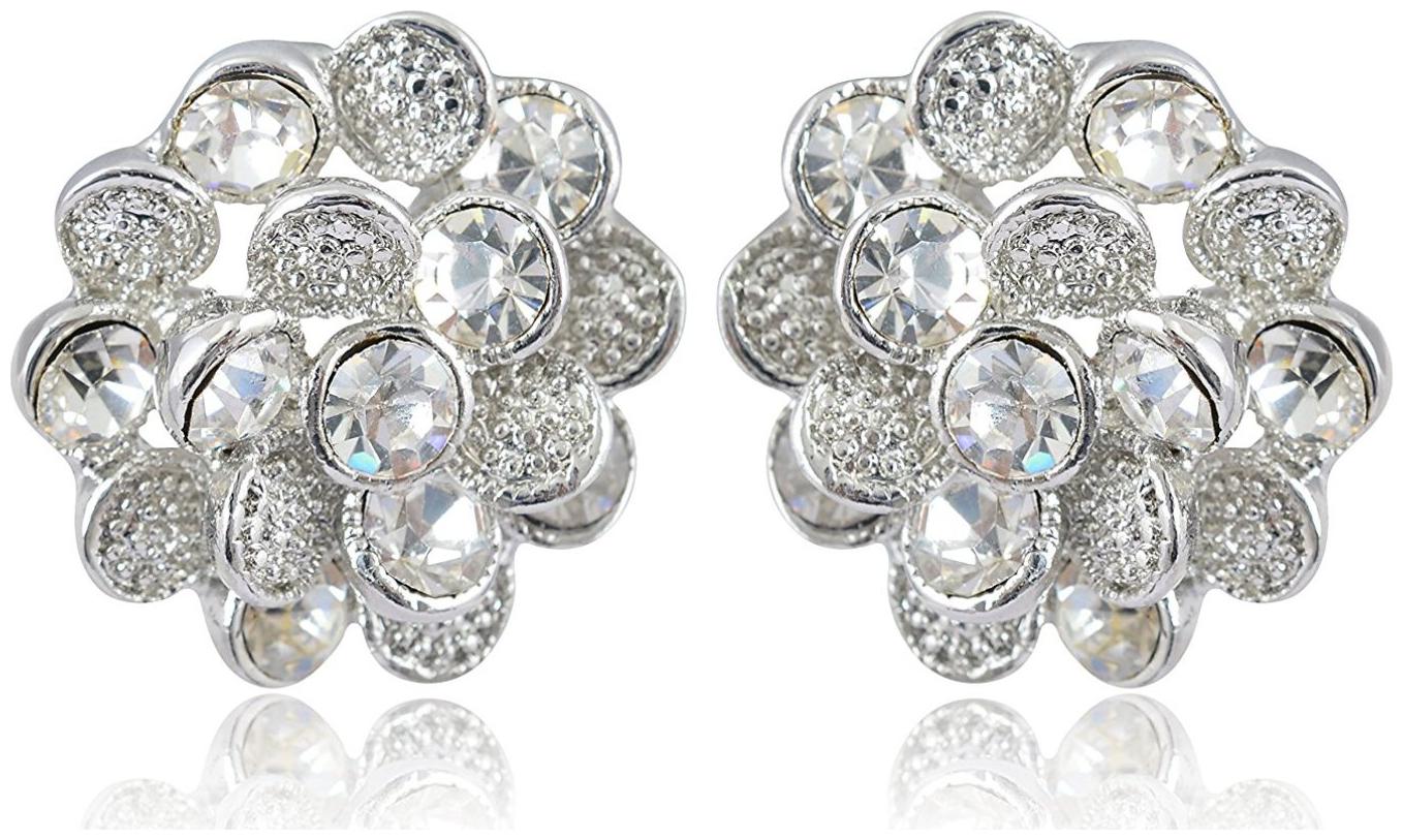 

Womens Earring Silver Metal Stud Earrings for Women (CEARRING213) By the Roma Brothers