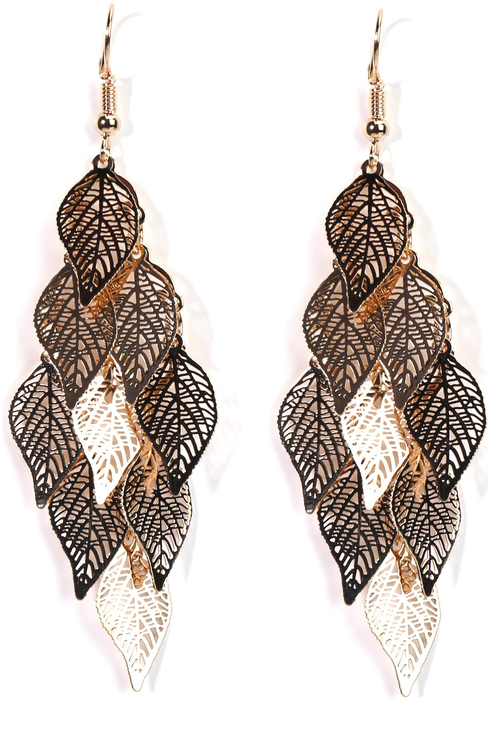 

Imported Golden Filigreen Leaf Earrings