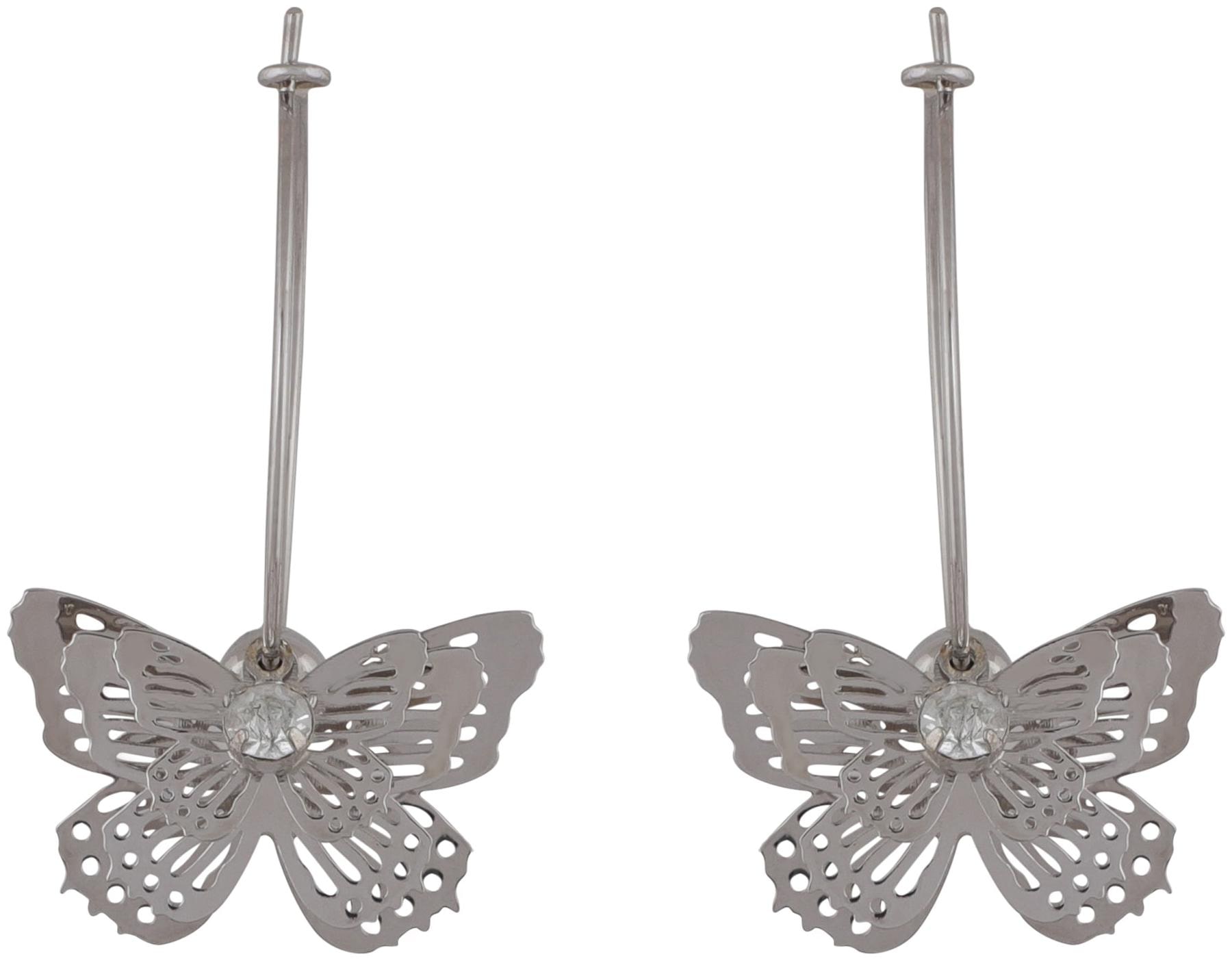 

Butterfly Silver Filigree Drop Earrings