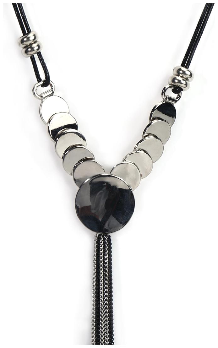 

Enso Layered Floral Pendant - Black and Gold