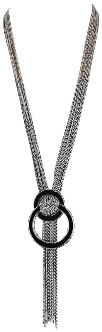 

Enso Chain Necklace - Silver and Black