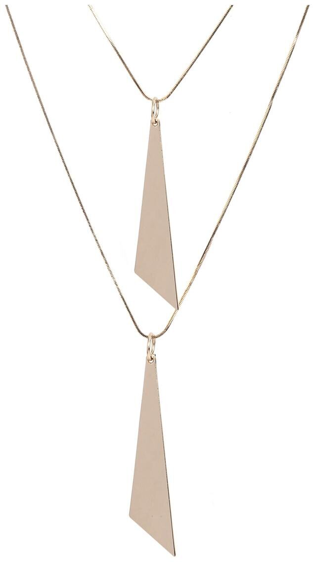 

Enso Minimal Layered Necklace with Pendant - Rose Gold