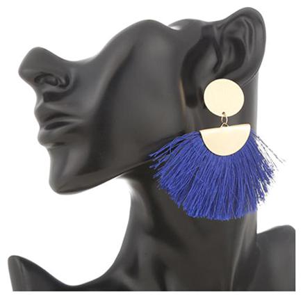 

Enso Blue Tasselled Dangle Earring