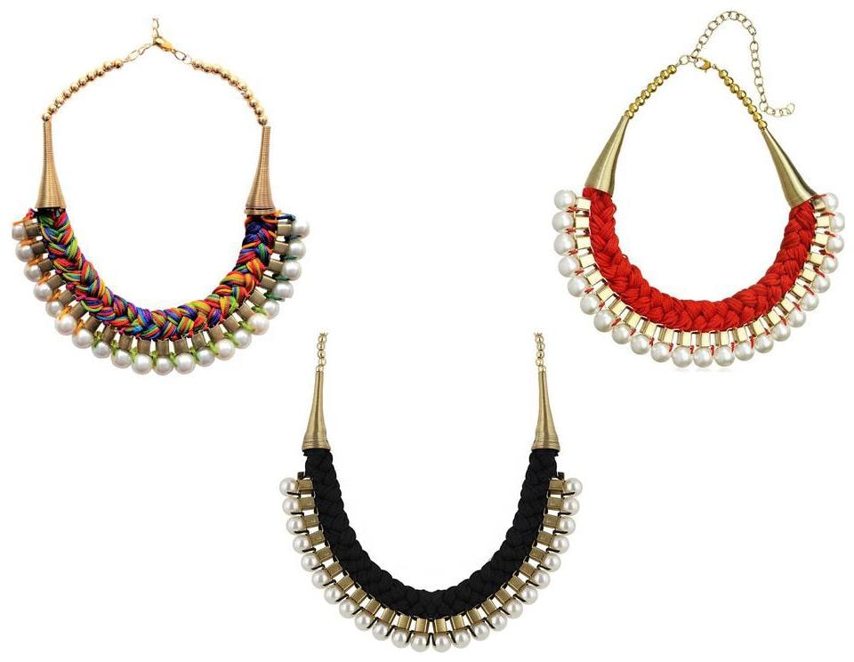 

Wujo Latest Designer Multi Color Necklace sets For Women