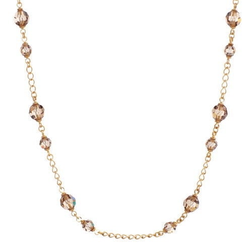 

Yesterday -Annaleece Gold Necklace With Light Colorado Topaz Swarovski Elements