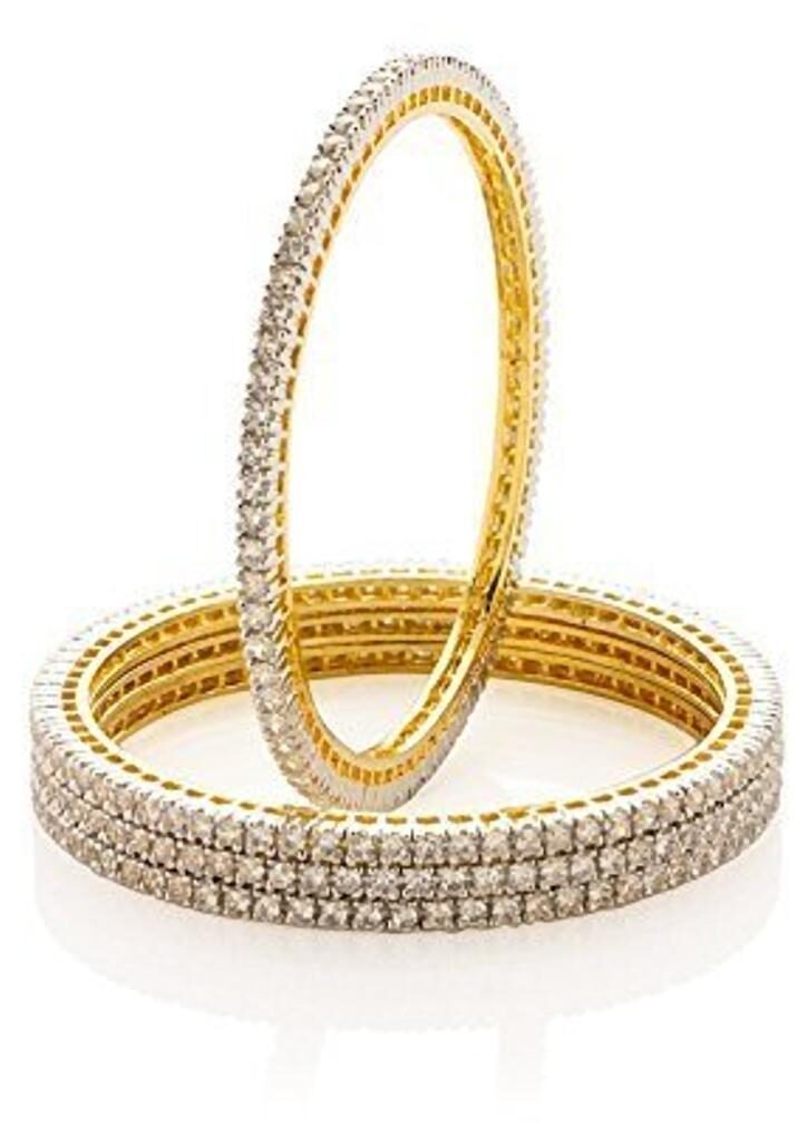 

Youbella American Diamond Gold Plated Jewellery Bangles For Women