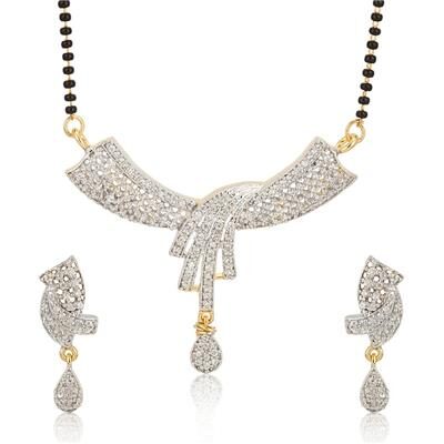 

YouBella American Diamond Gold Plated Mangalsutra with Chain for Women