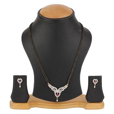 

YouBella American Diamond Gold Plated Mangalsutra with Chain for Women