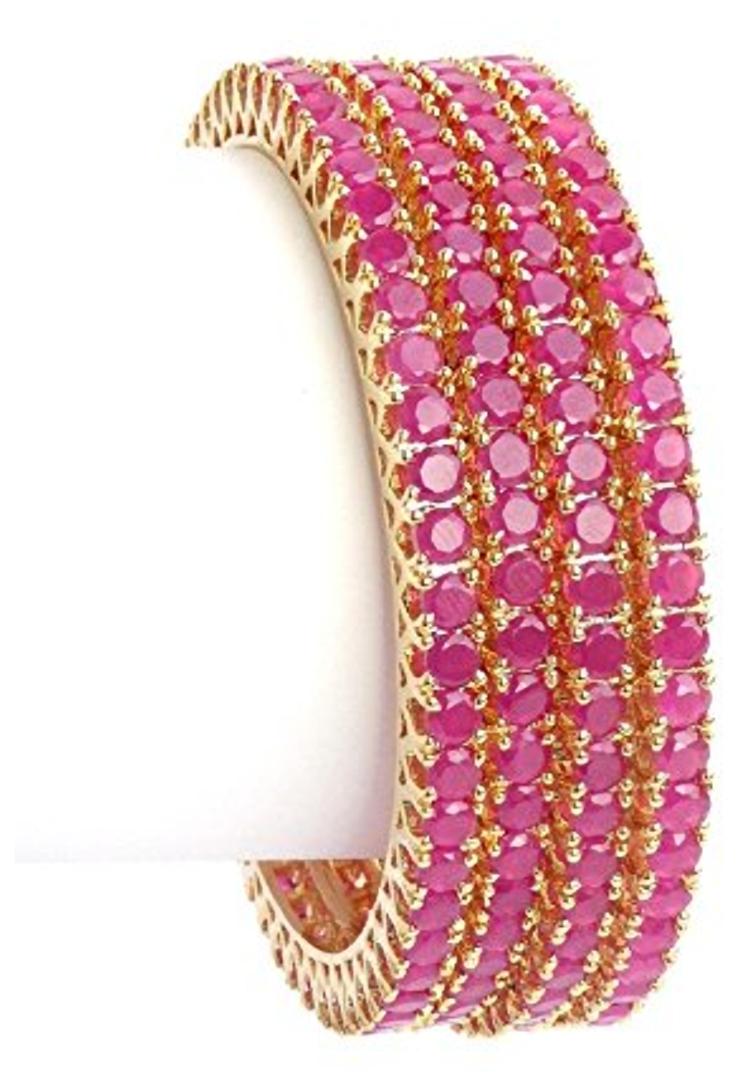 

Youbella American Diamond Gold Plated Bangles For Women
