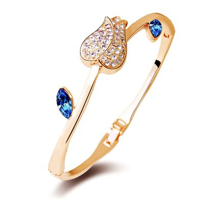 

Youbella Crystal Charm Bangle Bracelet For Women