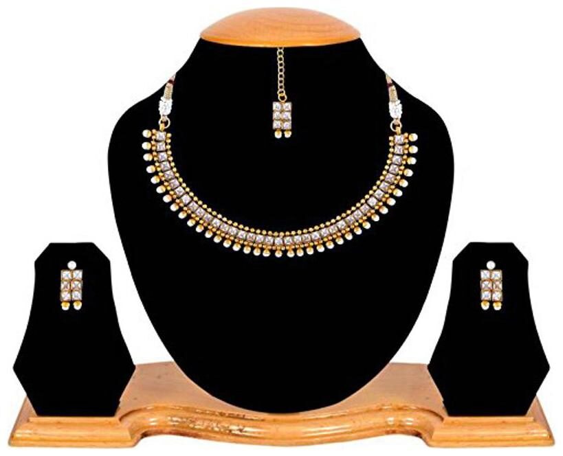 

YouBella Gold Plated Necklace Jewellery set with Earrings For Women