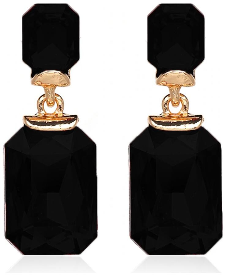 

YouBella Stylish Latest Design Jewellery Gold Plated Dangler Earrings for Women (Black) (YBEAR 32406)