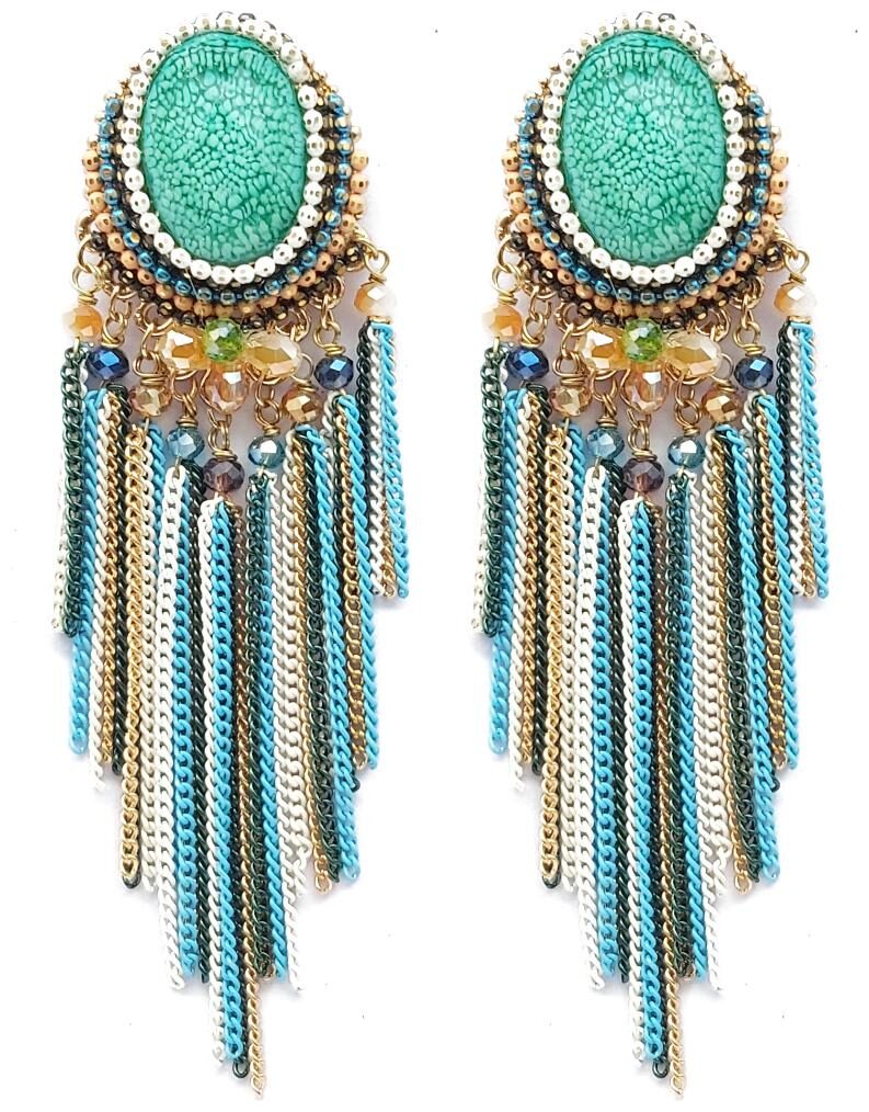

YouBella Stylish Handmade Tassel Jewellery Dangler Earrings for Women (Multi-colour) (YBEAR 32361)