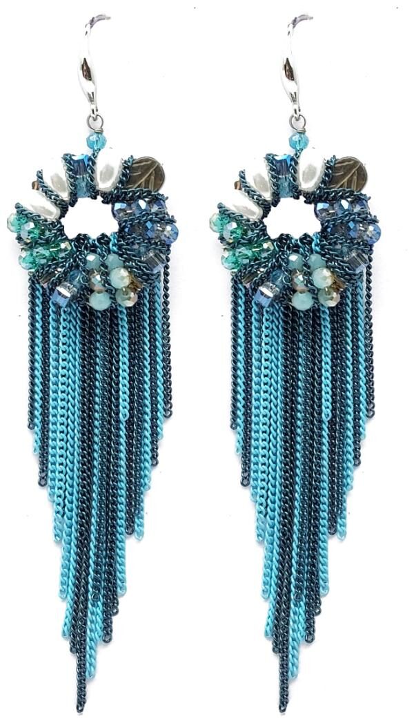 

YouBella Stylish Handmade Tassel Jewellery Dangler Earrings for Women (Blue) (YBEAR 32351)
