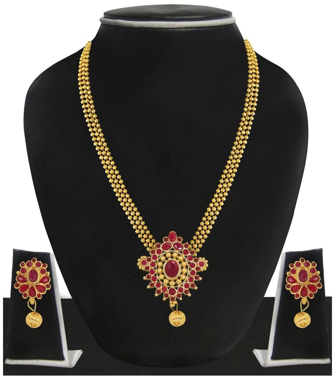

Zaveri Pearls Pink Necklace Sets