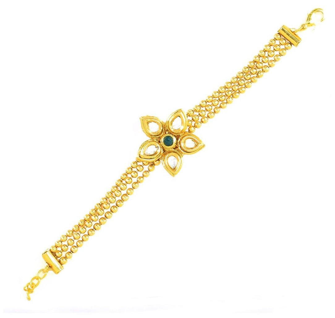 

Zaveri Pearls 3 Layer Haram Bracelet