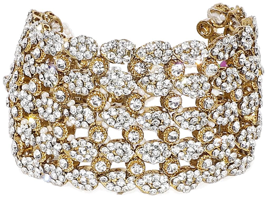 

Zaveri Pearls Designer Gold Plated Shimmering Austrian Diamonds Bracelet For Women-ZPFK7636