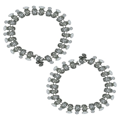 

Zaveri Pearl Set of 2 Graceful Silver Tone Anklet Set - ZPFK5677