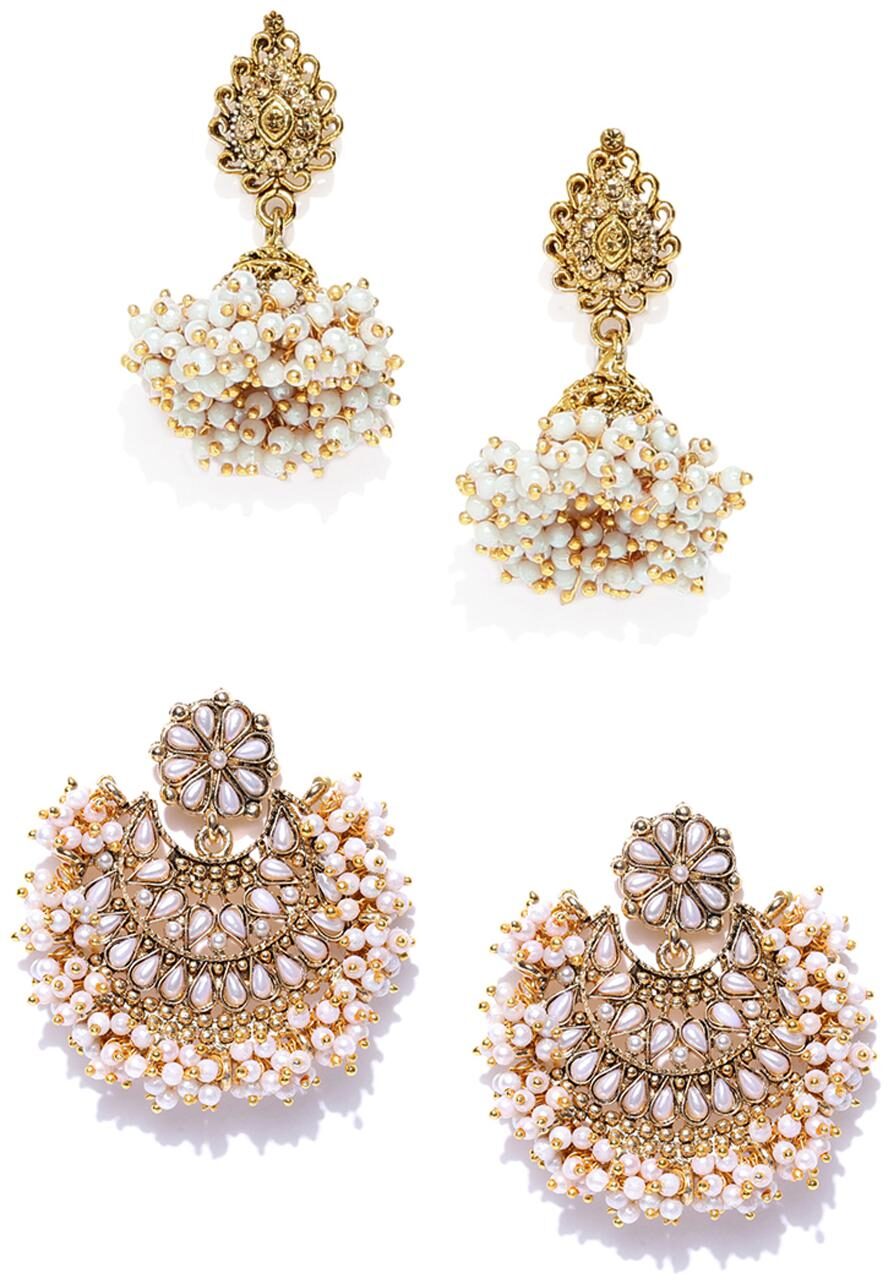 

Zaveri Pearls Combo of 2 Long-lasting Traditional Jhumki Earring -ZPFK9040