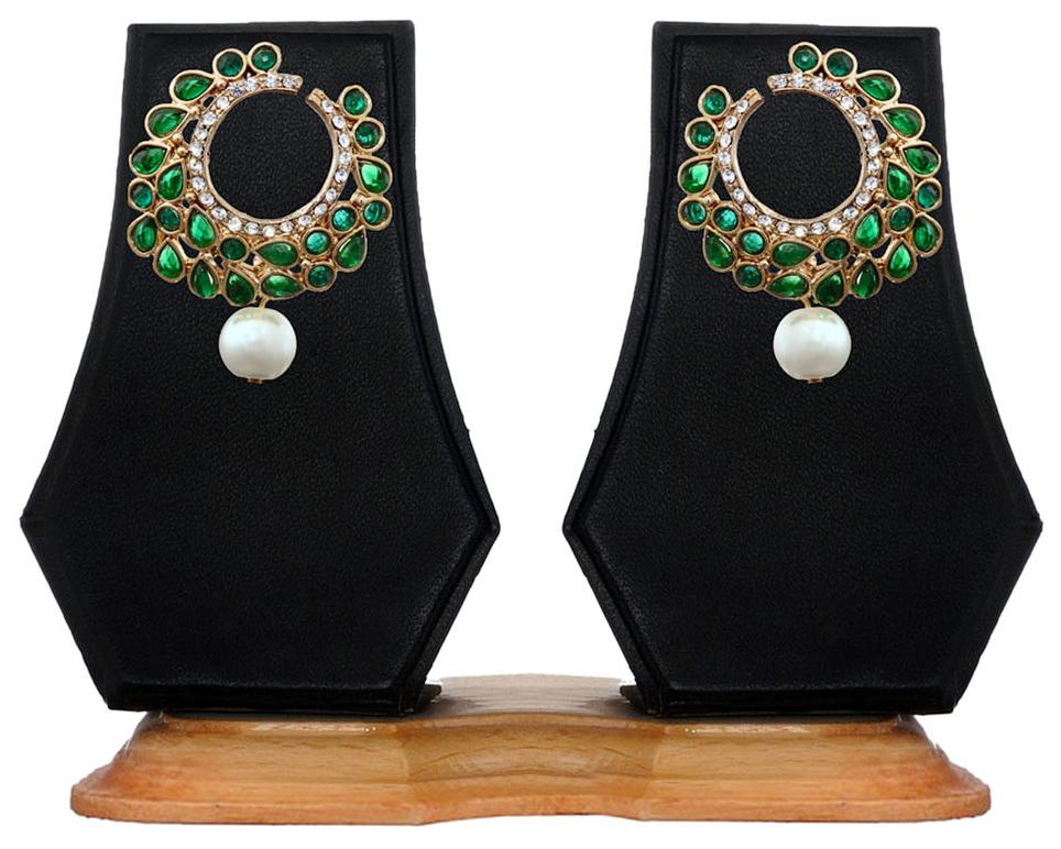 

Zaveri Pearls Green Zinc Earring