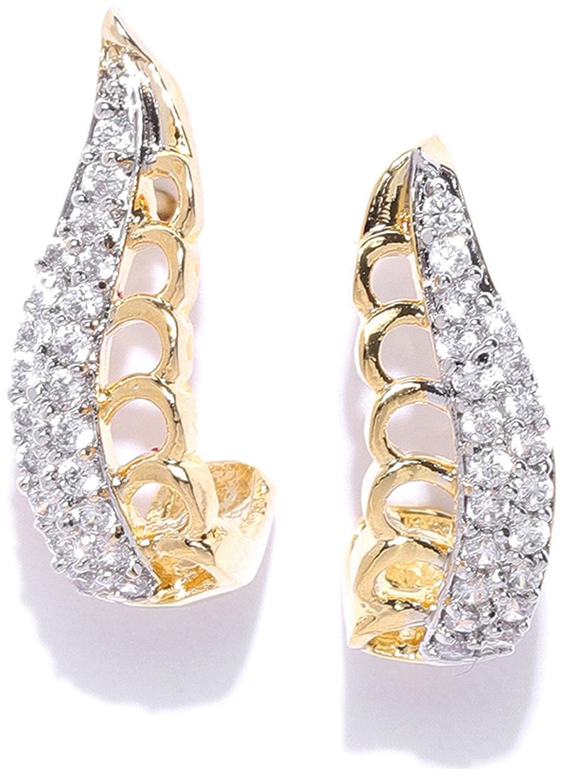 

Zaveri Pearls Cubic Zirconia Studded Gold Stud Earring-ZPFK7971