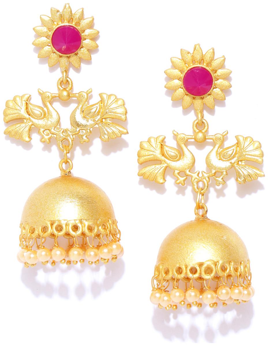 

Zaveri Pearls Gold Tone Traditional Jhumki Earring For Women-ZPFK8313