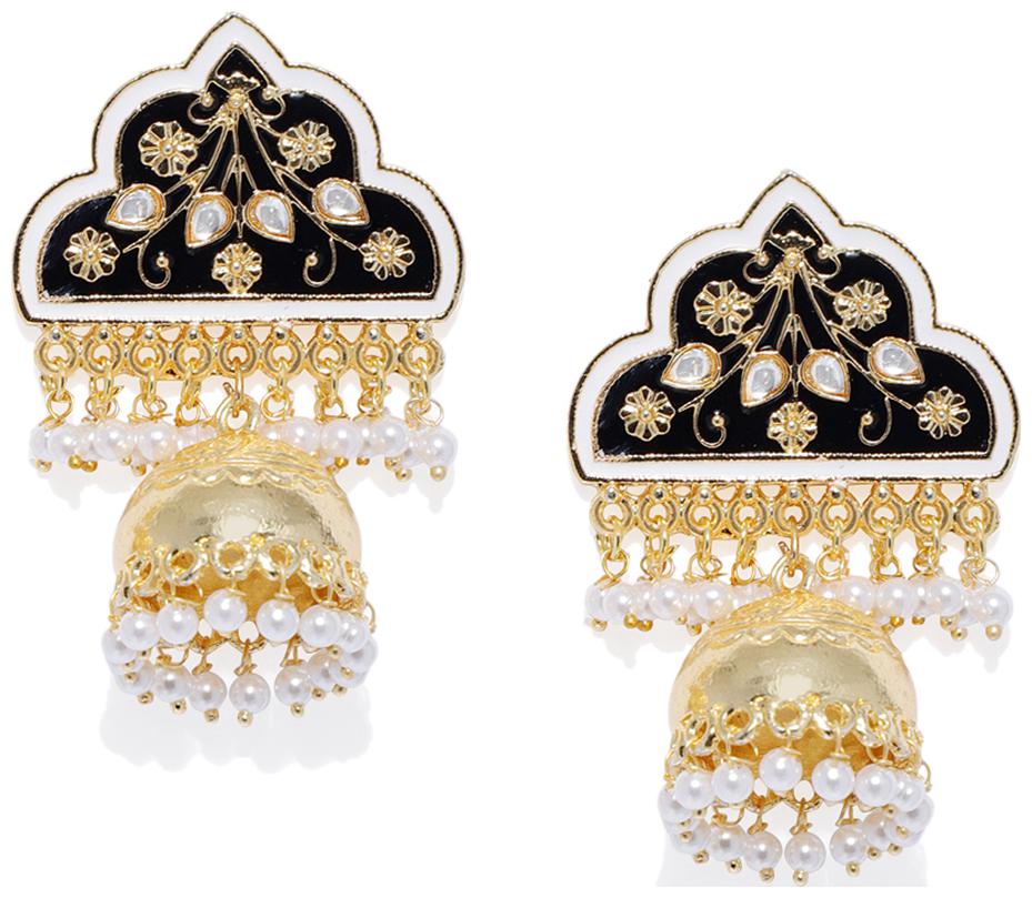 

Zaveri Pearls Festive Beautifully Enamelled Traditional Jhumki Earring-ZPFK7901