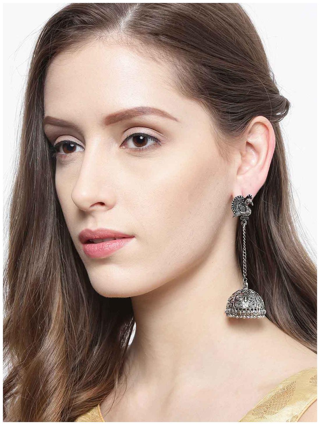 

Zaveri Pearls Antique Dome Shaped Jhumki Drop Earring-ZPFK6553