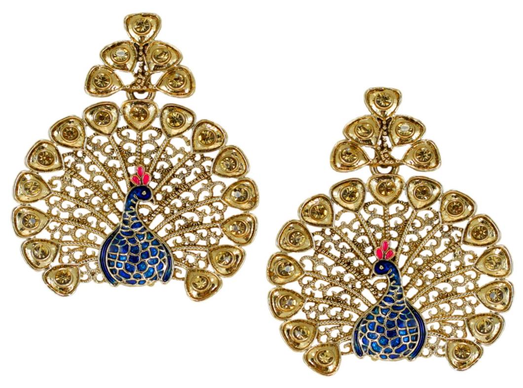 

Zaveri Pearls glittering peacock Design Stud Earring - ZPFK5456