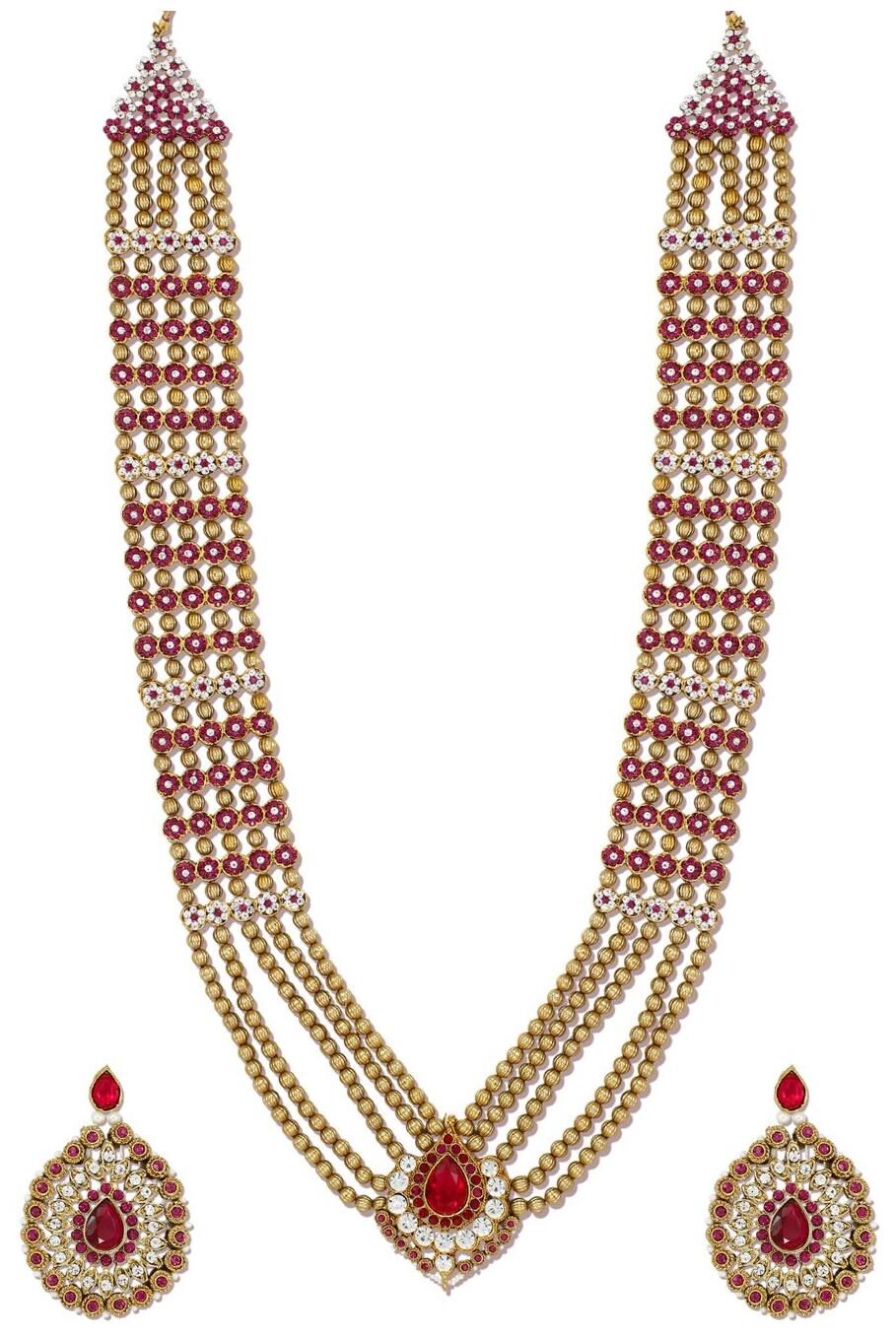 

Zaveri Pearls Royal Look Long Traditional Necklace Set-ZPFK6370