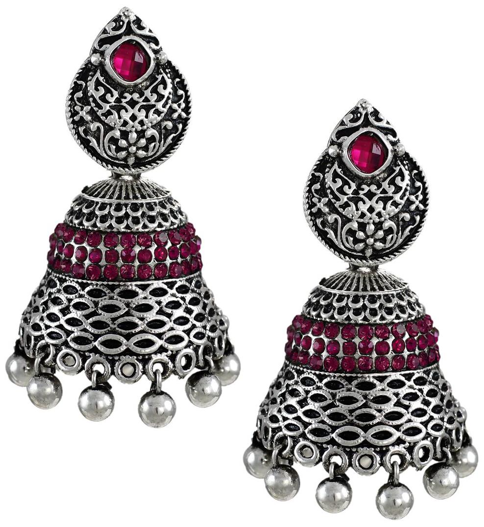 

Zaveri Pearls Fashionable Oxidised Jhumki Earring - ZPFK5705