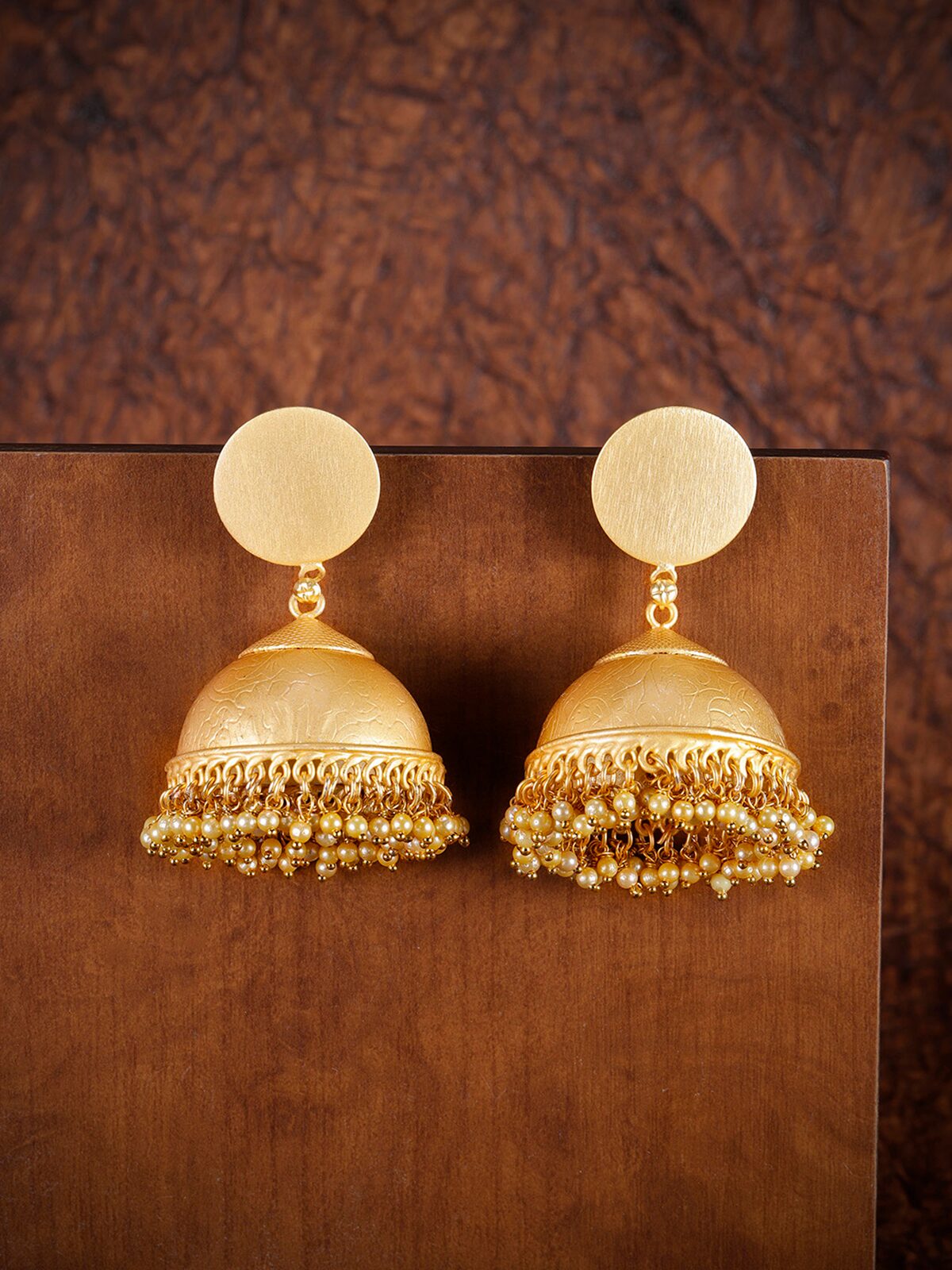 

Zaveri Pearls Gold Tone Traditional Jhumki Earring-ZPFK9014