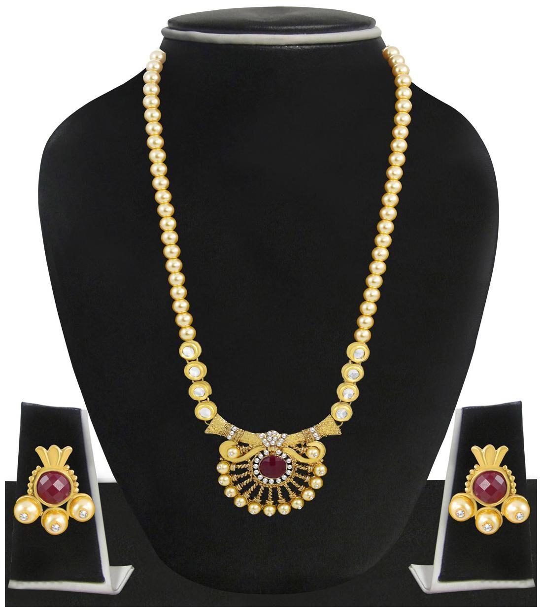 

Zaveri Pearls Classic Pearl Necklace set