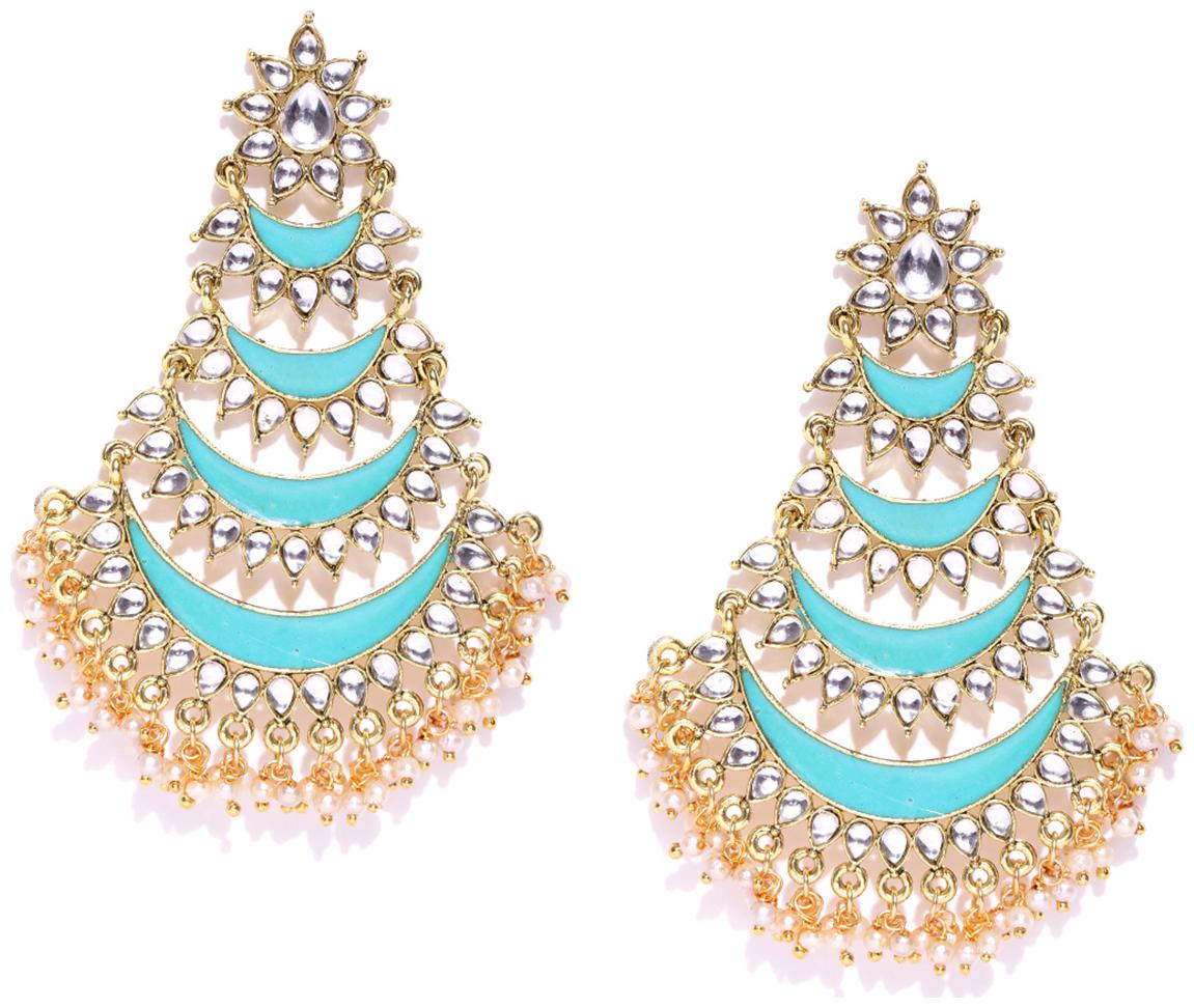 

Zaveri Pearls Festive Enamelled Mutiple Layered Chandbali Earring-ZPFK6706