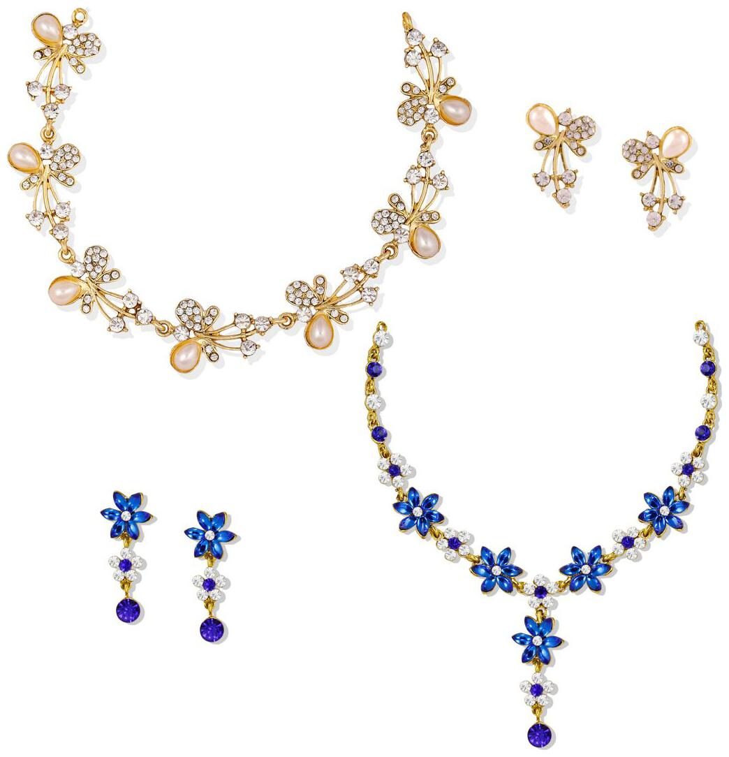 

Zaveri Pearls Combo of 2 Fashion Diva Necklace Set-ZPFK6504
