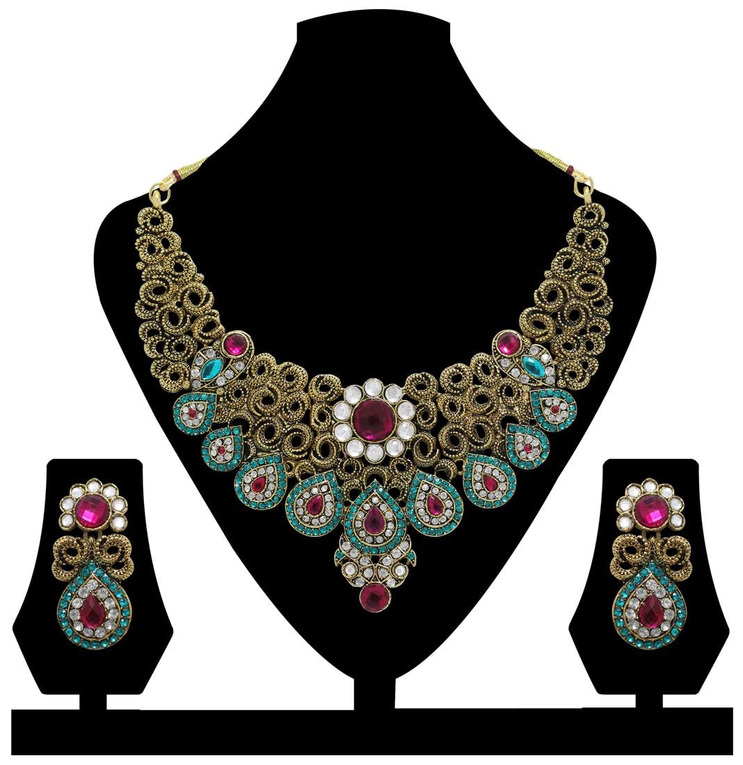 

Zaveri Pearls Multi Color Necklace Sets
