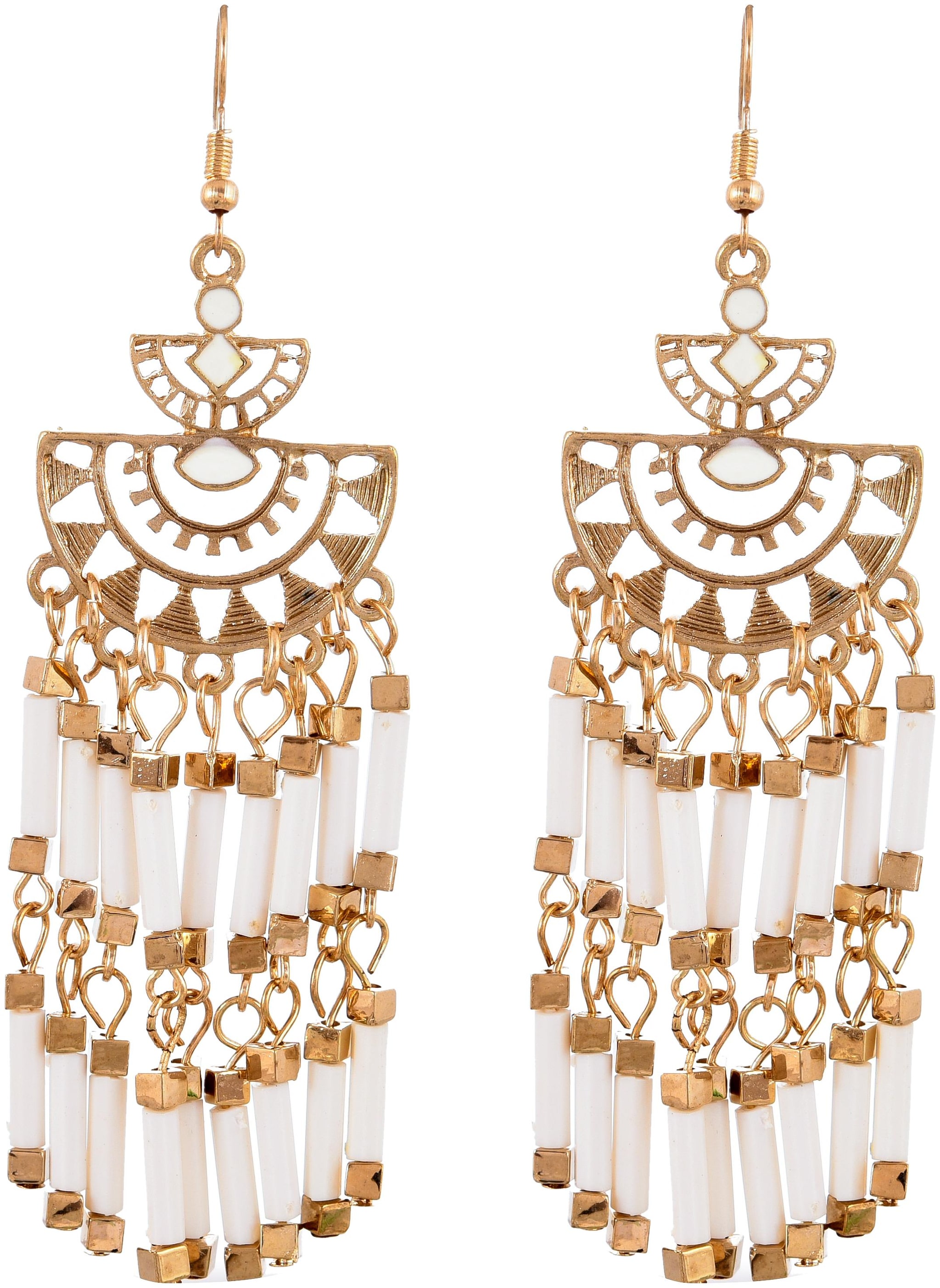 

Zcarina Dangle Earrings with Color beads for Girls and Women